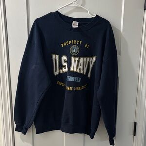 Gildan Men's Navy Blue U.S. Navy Crewneck Sweater